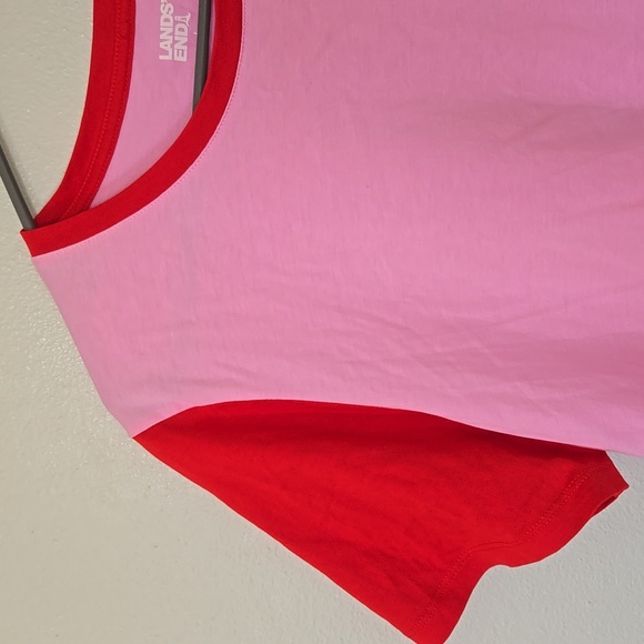 Lands End Pink Tee Size Large - Picture 3 of 5